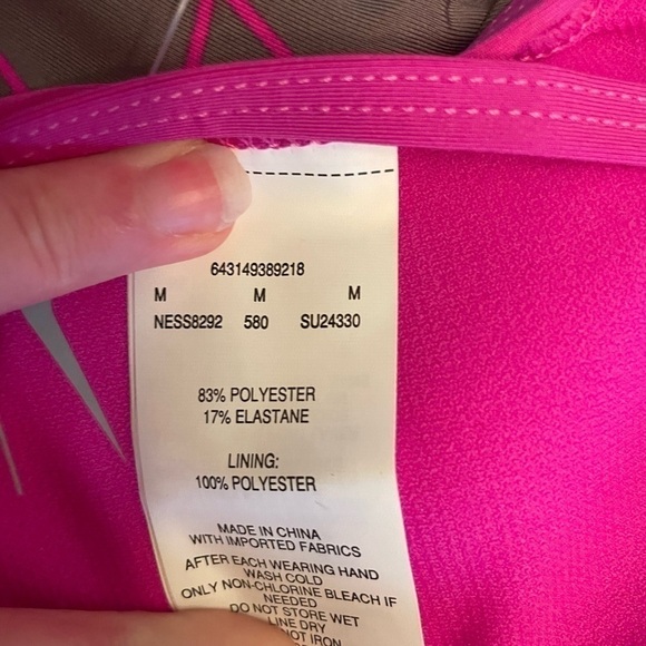 𝅺nike Adjustable High-Neck Top (Fuchsia Blast) Women's Swimwear, Multi - Picture 13 of 13